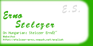 erno stelczer business card